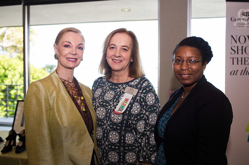 Lecture Series Co-Chairwoman Jean Weidner Goldstein, Ann Logan and Shavonne Simon