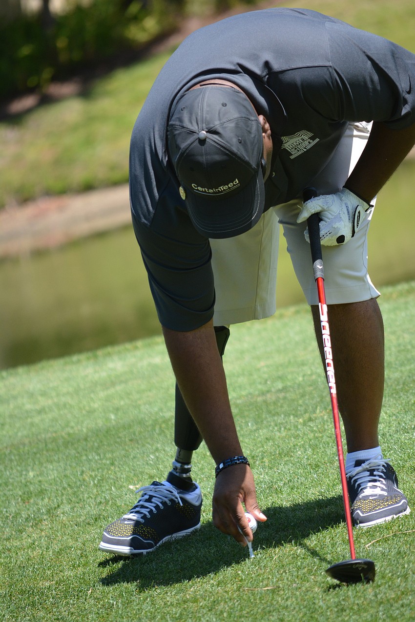 Staff Sgt. Christopher Gordon says he tees it up often, but mostly in scramble events.