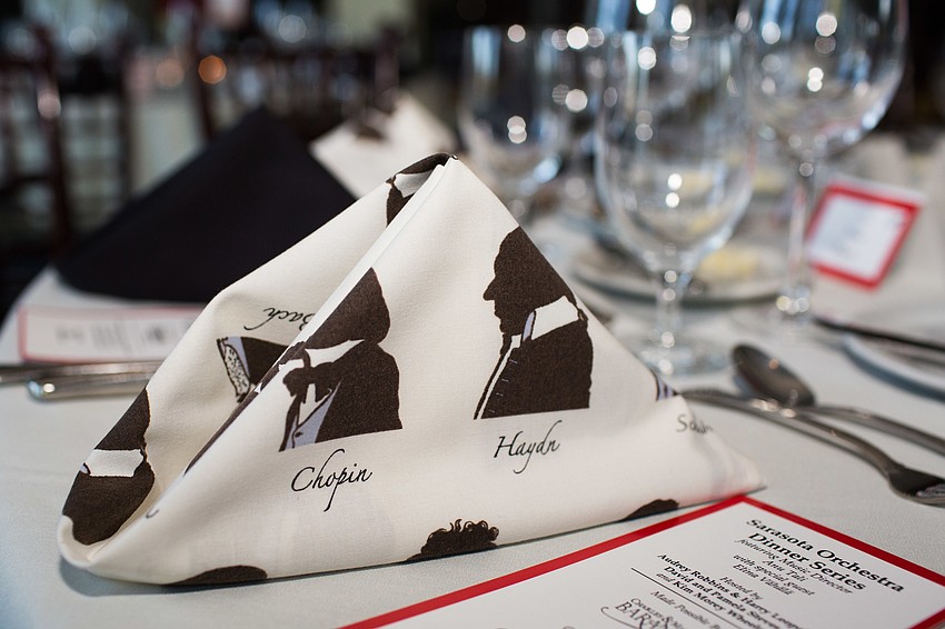 Some of the napkins were Orchestra themed.