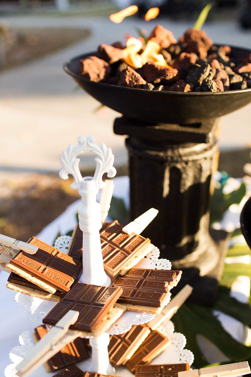 S'mores were available for dessert.