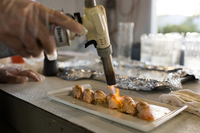 Each restaurant prepared a dish.