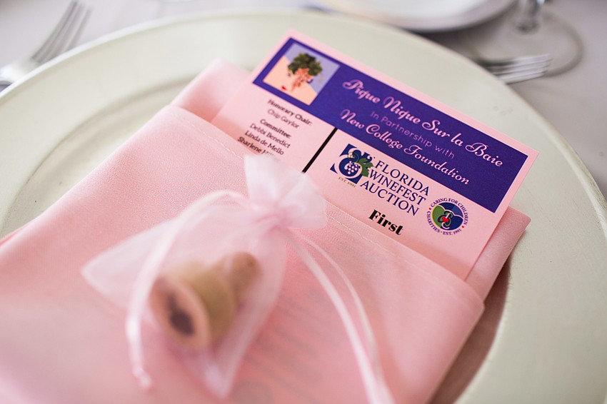 Guests were given a wine cork at their seat.