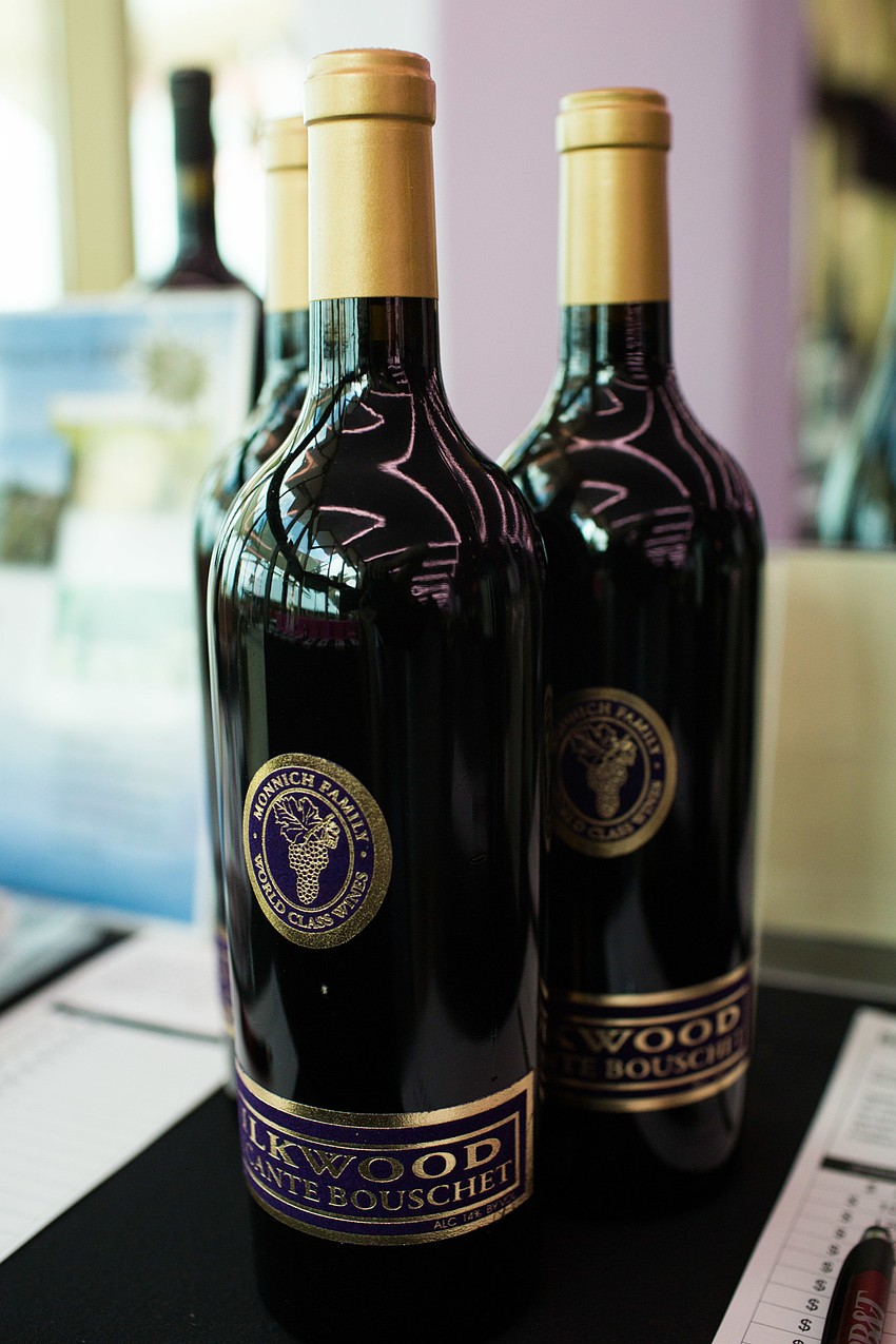 Multiple bottles of wine were available in the charity auction.