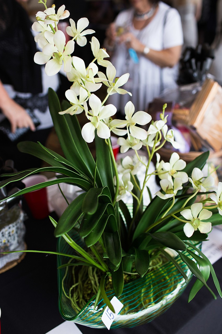 This custom floral arrangement was one of the many donated silent auction items.