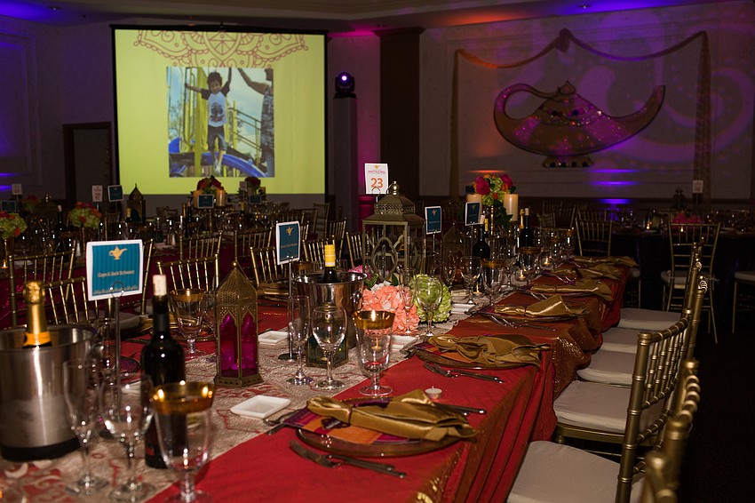 The ballroom of Michael's On East transported guests to the time of genies.