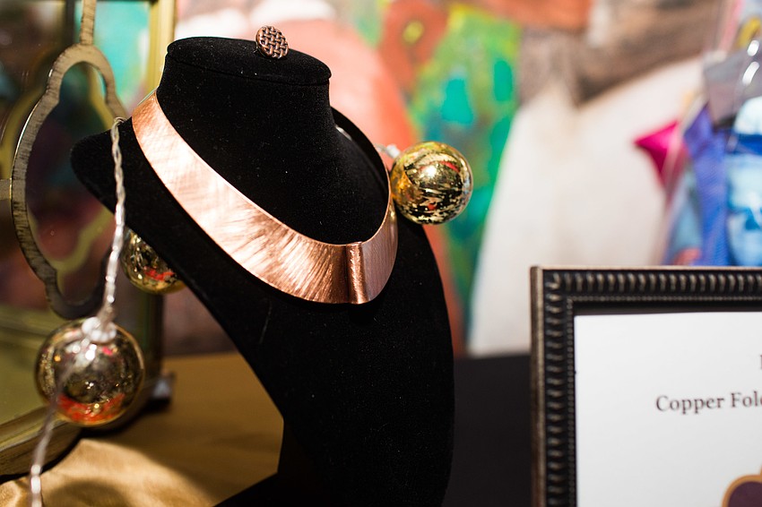 This copper necklace was available in the silent auction.