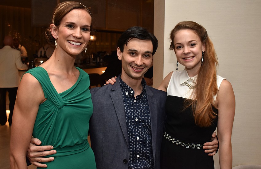 Sarasota Ballet dancers Kristianne Kleine, Logan Learned and Elizabeth Sykes
