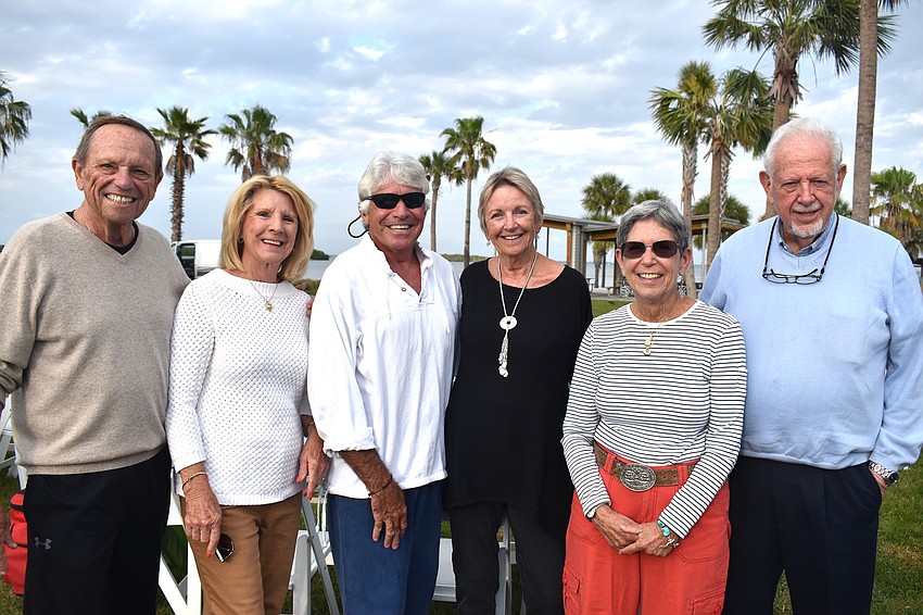 Mike and Barbara Gurchiek, Gary Scott and Pam Voorhees and Madelyn and Mayor George Spoll