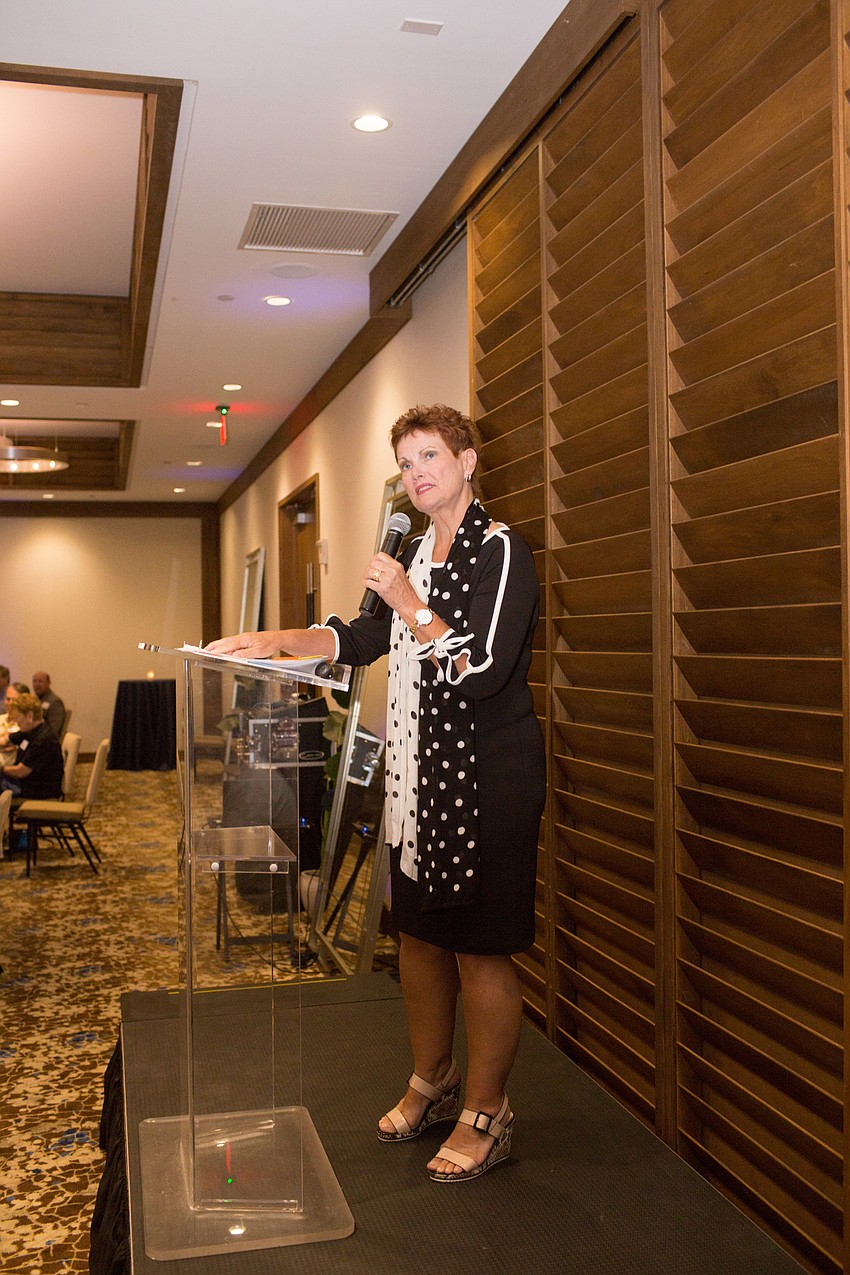 Program Director Lynn Buehler speaks.