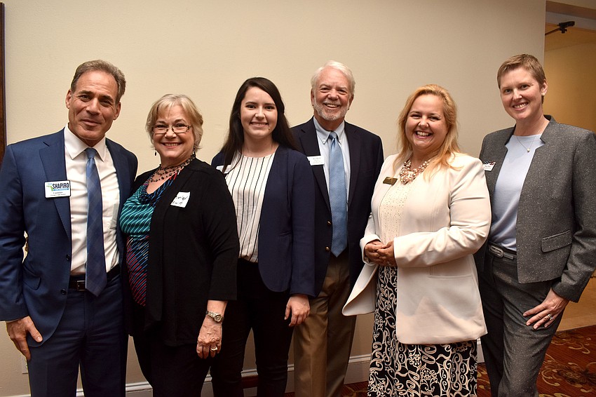 Candidates David Shapiro, Shirley Brown,  Wesley Beggs, Longboat Key Democratic Club President Ken Marsh, Ruta Jouniari and Tracy Pratt