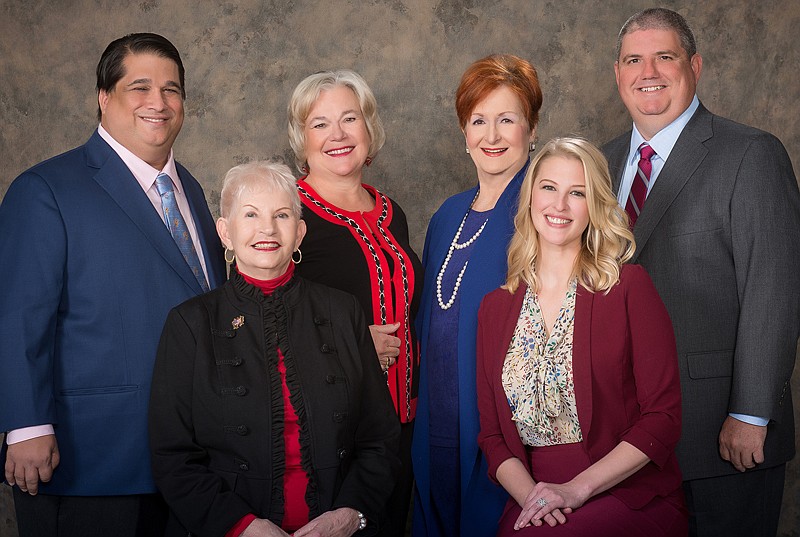 The Sarasota County School Board, from left, includes Eric Robinson, Caroline Zucker, Shirley Brown, Vice Chair Jane Goodwin, Chair Bridget Ziegler and Superintendent Todd Bowden.
