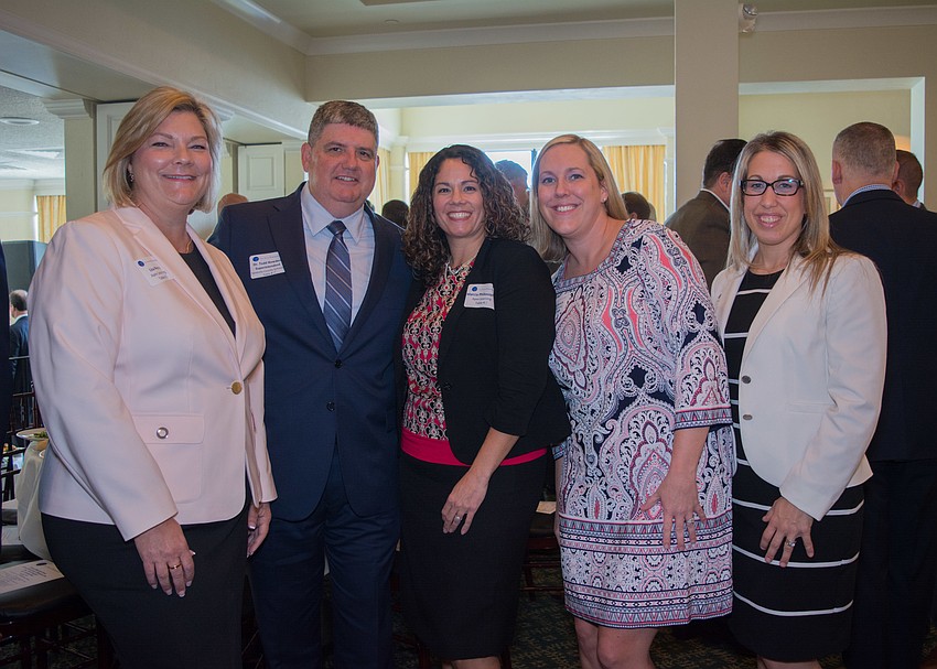 Lissa Perry, Sarasota County School Superintendent Todd Bowden, Marcia Philosophos, Laurel Beach and Kelly Giansante
