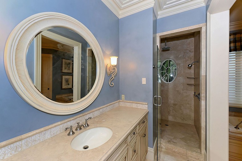 Offering four bedrooms and four-and-a-half bathrooms, the luxury residence is spread over 5,455 square-feet of living space.