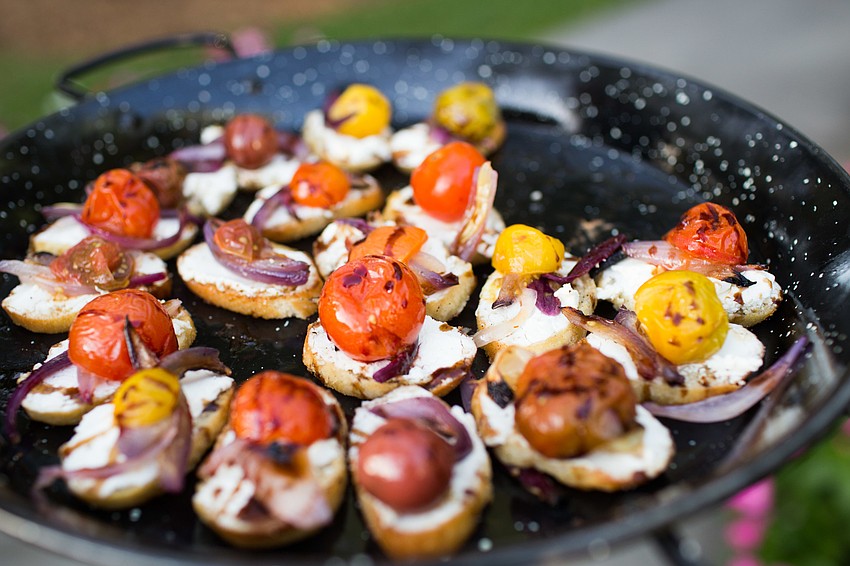 Appetizers from Australia were served during cocktail hour.
