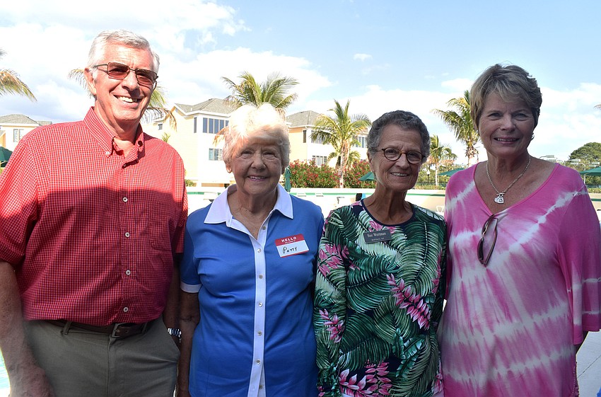 The Rev. Norman Pritchard, Patty Buck Sue Wertman and Joan Pritchard