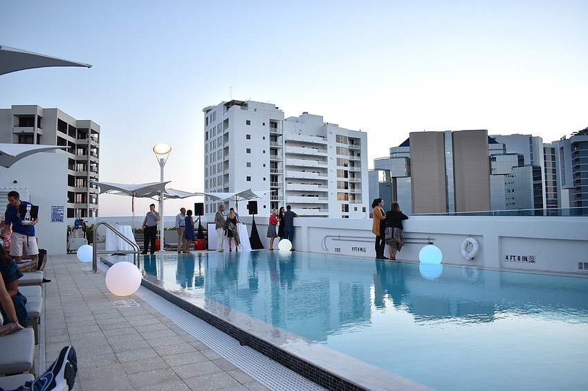 Guests got to take tours of the whole property, including the rooftop pool and bar.