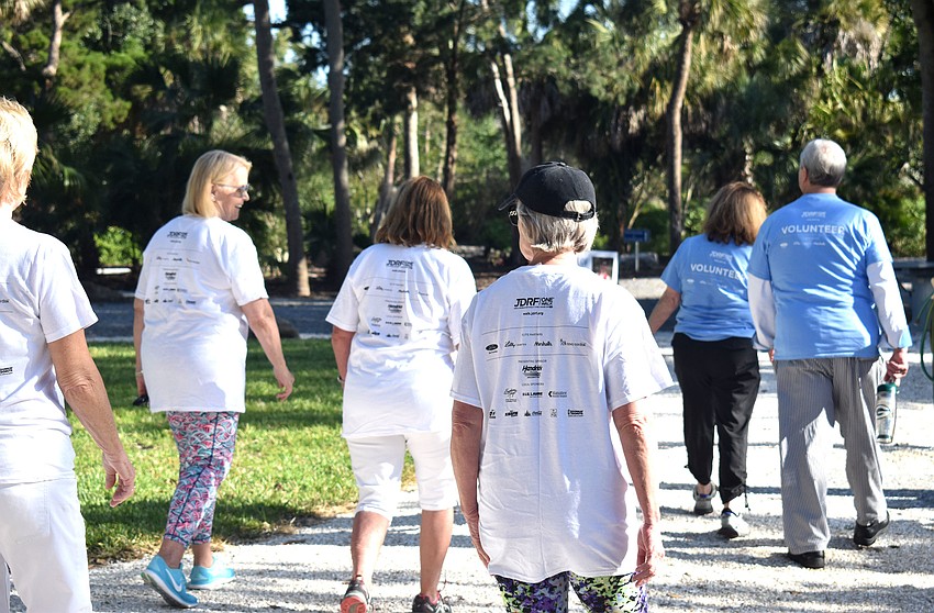 About 25 people gathered at Euphemia Haye for a JDRF walk April 14.