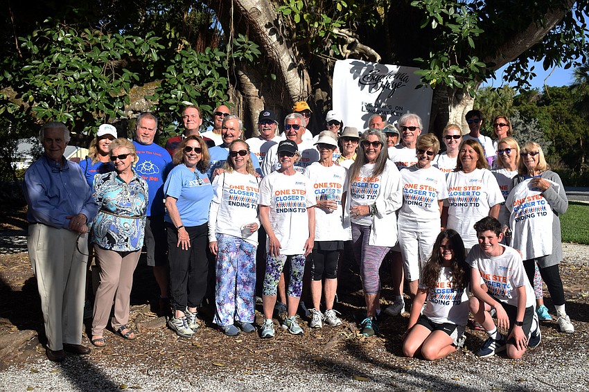 About 25 people gathered at Euphemia Haye for a JDRF walk April 14.