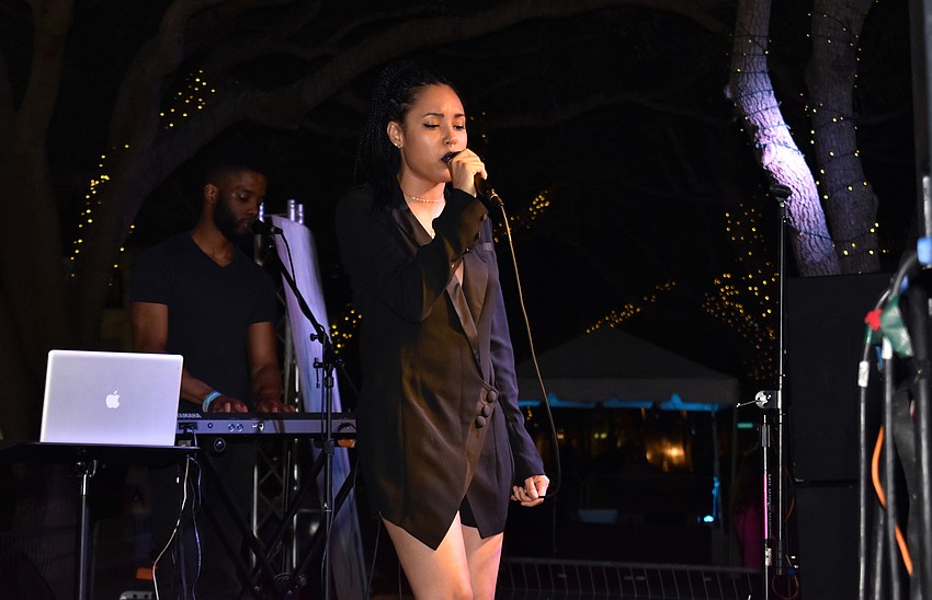 R&B/soul singer Tangina Stone entertained guests.