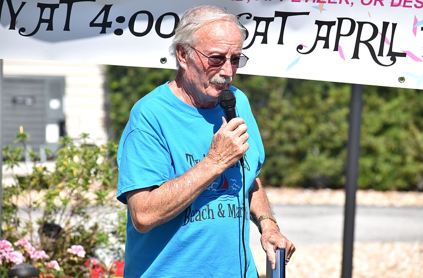 President of Twin Shores John Brewer addresses the crowd.