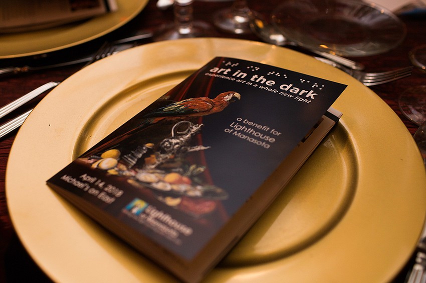 Gold decor lit up the ballroom.