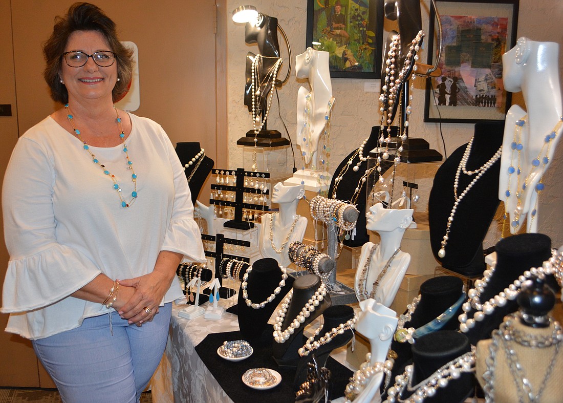 Barb McSweeney donated 25% of her sales at "Funny Girls & Pearls" to Sisterhood for Good.