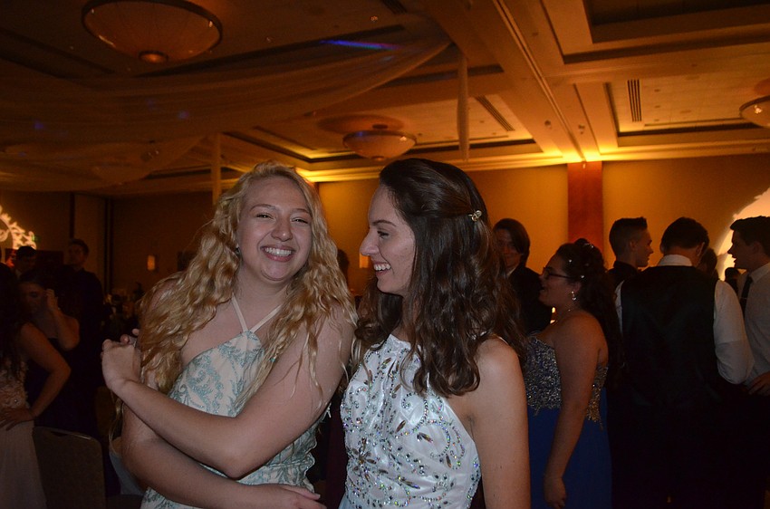 Juniors Savannah Decker and Abigail Lester hit the dance floor.