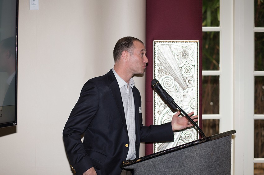 Hershorin Schiff Community Day School Head of School Daniel Ceaser addresses the audience.