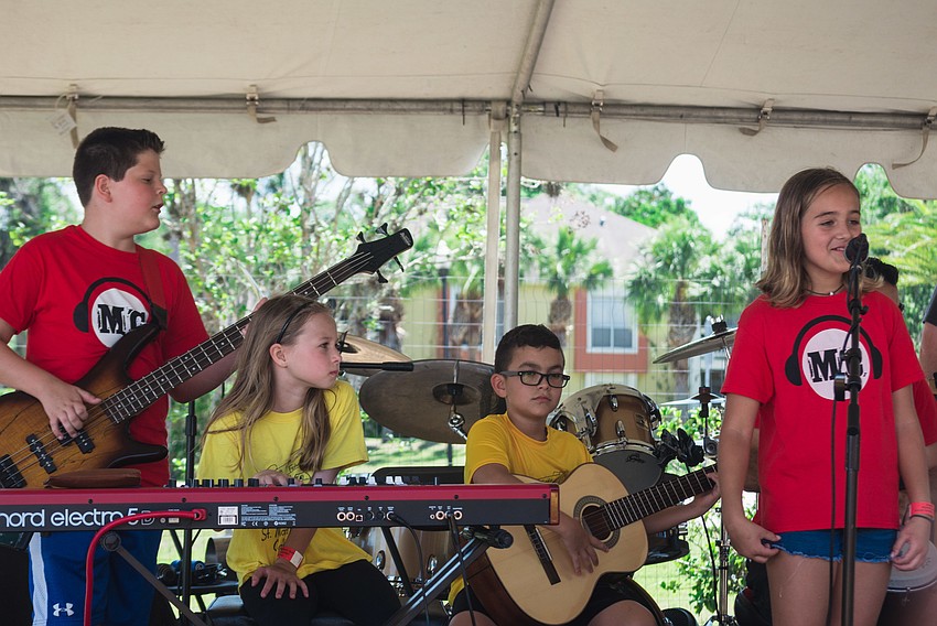 The Crawfish Crew's Grant Elliason, Brooklyn Haeussler, Michael Navarro and Isabelle Owen