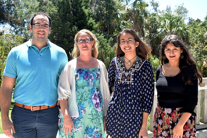 Scholarship recipients Matthew Mattia, Mary Kane, Salua Rivero and Hanah Chaudhry