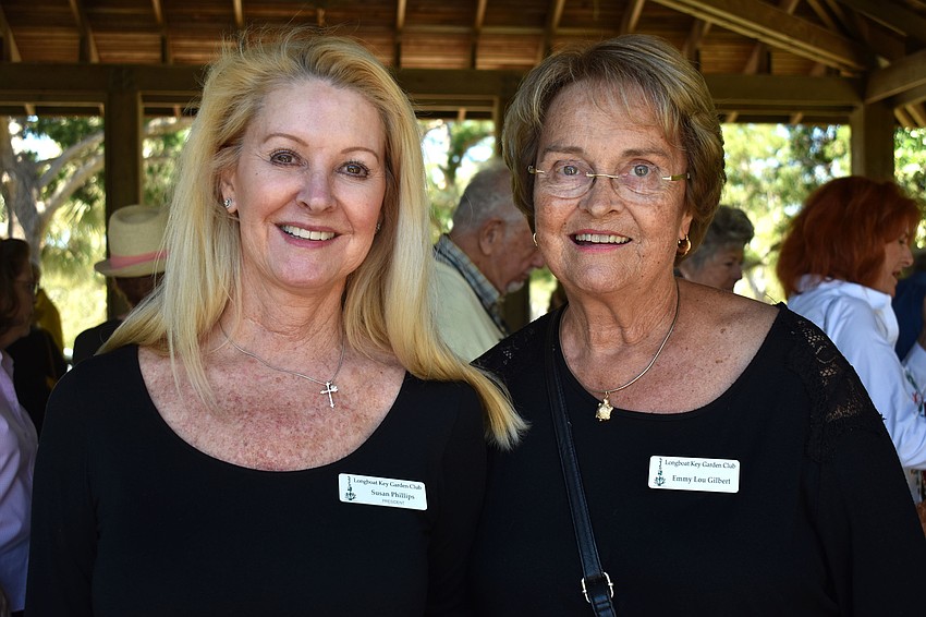 Longboat Key Garden Club President Susan Phillips and Grant Chairwoman Emmy Lou Gilbert