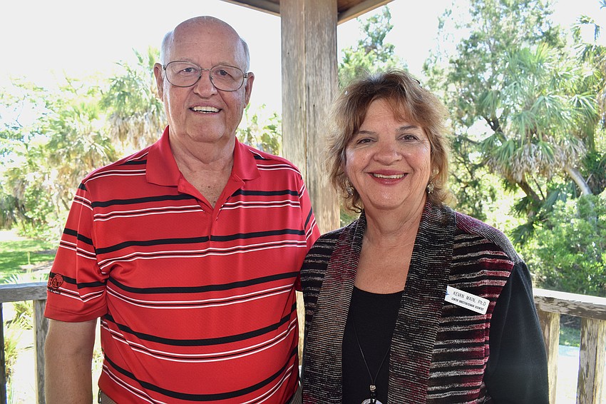 Grant recipients Sandy Gilbert of START and senior scientist Kevan Main of Mote Marine Laboratory and Aquarium