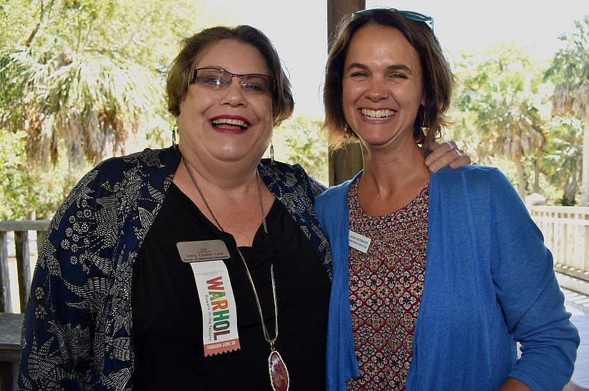 Grant recipients Emily Chalker Lane of Marie Selby Botanical Gardens and Laura Shoemaker of Mote Marine Laboratory and Aquarium