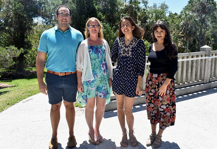Scholarship recipients Matthew Mattia, Mary Kane, Salua Rivero and Hanah Chaudhry