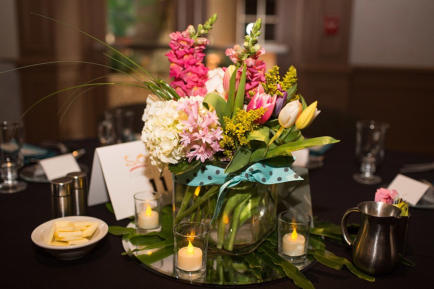 Centerpieces were available for a $20 donation after the evening.