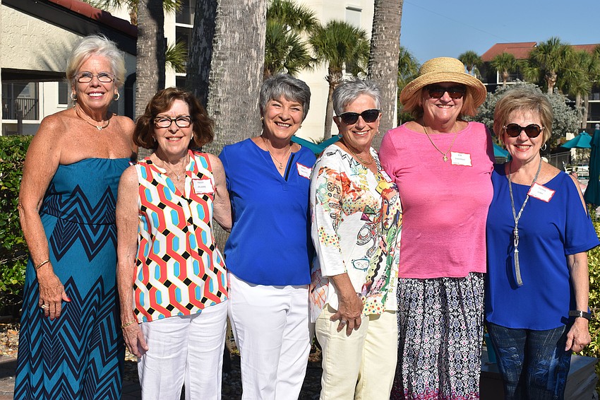 Party Planning Committee members Marge Nuzzo, Peggy Jelinke, Mary Del Pup, Kathy Neudorfer, Sue Pariseau and Gloria Long