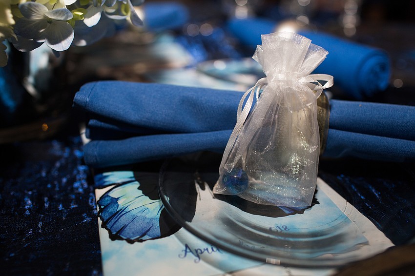 Each guest was given a marble for the Pilar of Hope.