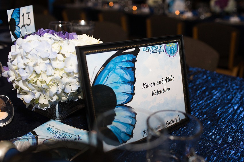 Each table assignment was decorated with a butterfly.