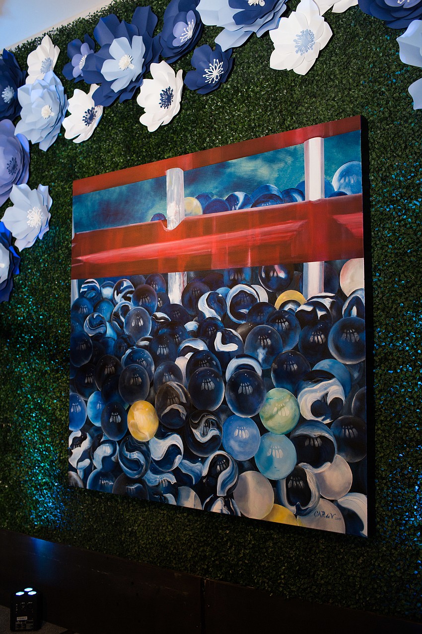 Clara Renardus de Villanueva painted a painting for the evening.