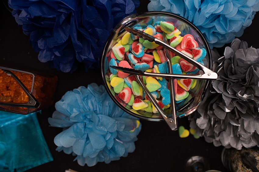 A candy bar was available for guests to enjoy.