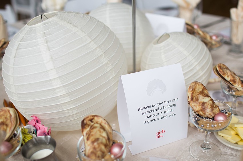 The table was adorned with paper 