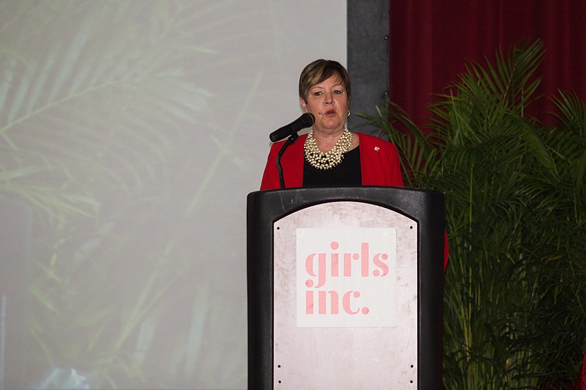 Regional Director Deb Hopkins talked about the Sarasota chapter of Girls Inc. and its accomplishments.