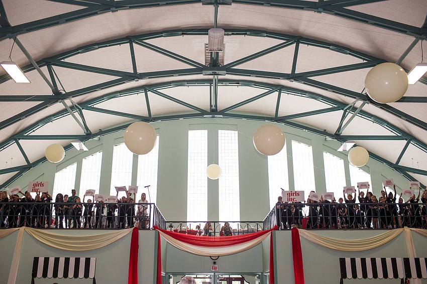 The luncheon closed with a song by the Girls Inc. girls.