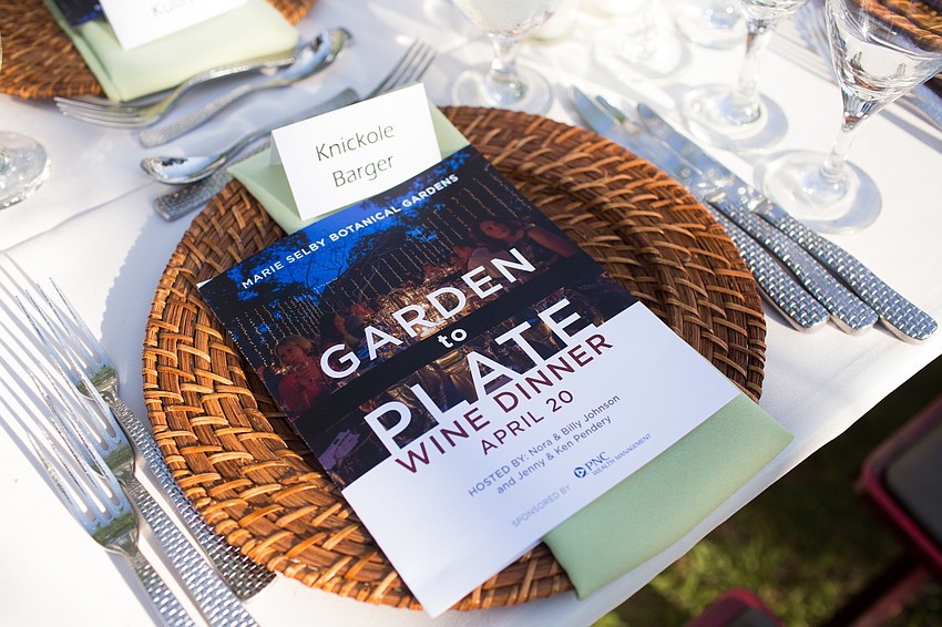 The Garden to Plate Wine Dinner featured seven different Italian wines.