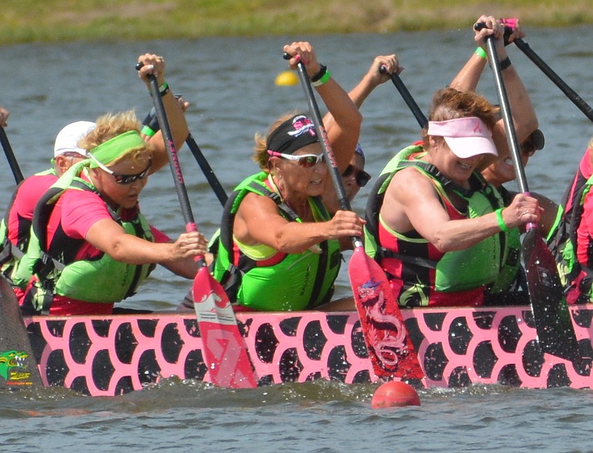 Every last ounce of energy went into the Survivors in Synch's winning time of 2:25 in the finals.