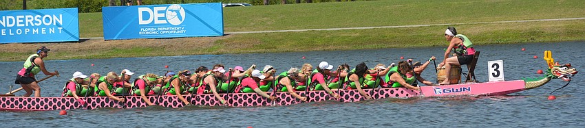 By 400 meters, Survivors in Synch had a full boat-length lead in the finals.