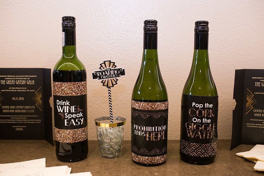 Wine was served at the pre-party.