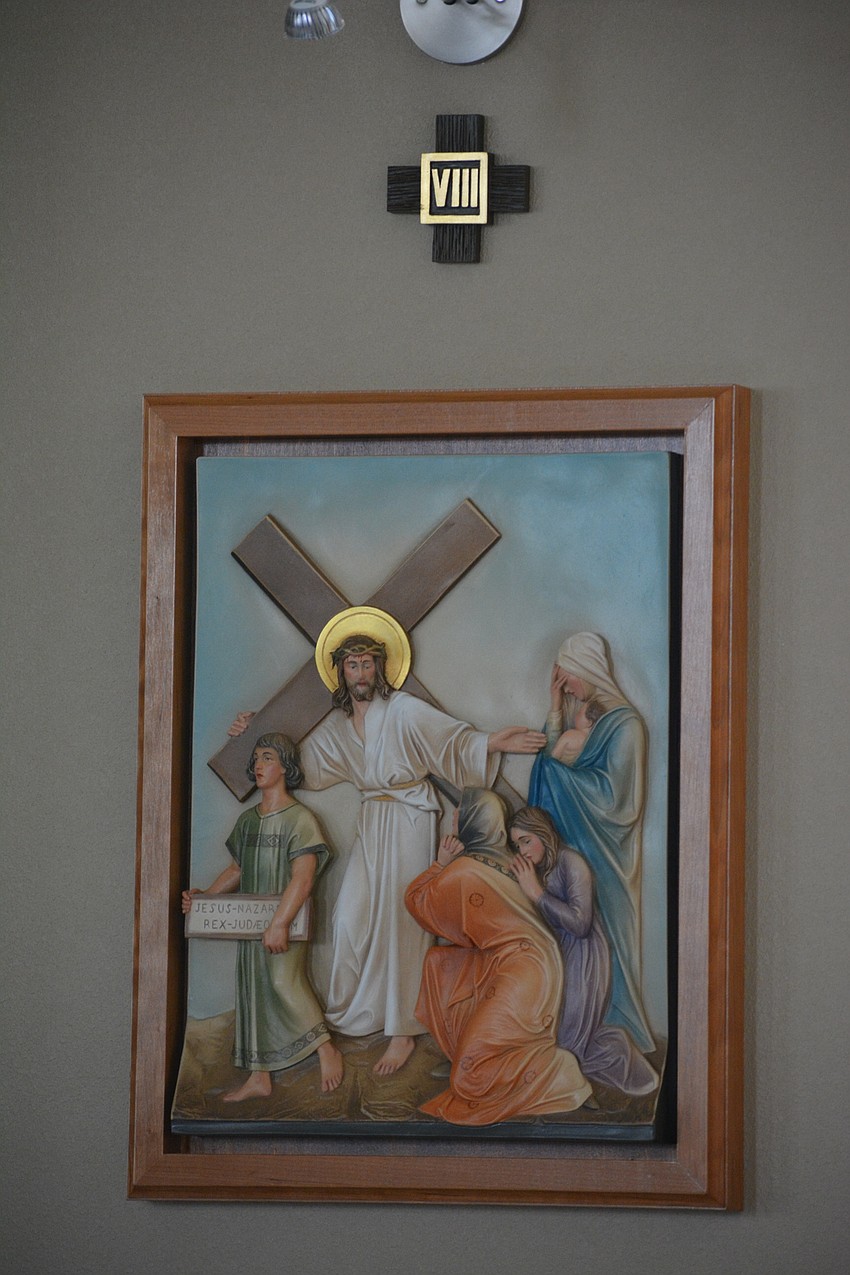 One of the paintings displayed in the new church, which is 21,060 square feet.