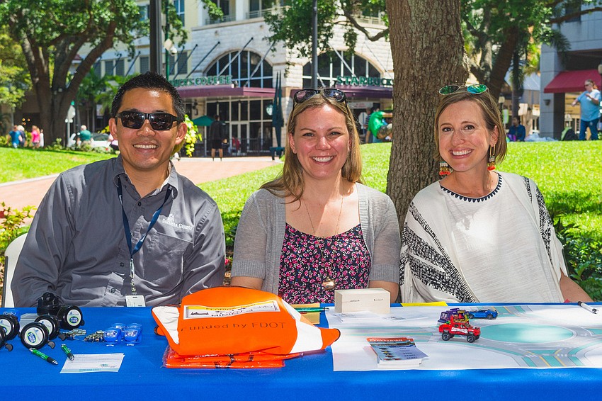 Patrick and Megan Lui with Colleen McGue