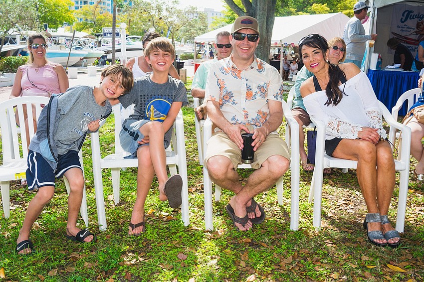 Charlie, CJ and Ben Smith with Laura Blakey